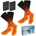 2 Pack Heated Socks for Men Women, APP Control Rechargeable Electric Heated Socks for Up to 10 Hours Electric Socks with 4 Heat Settings Foot Warmers for Winter,Skiing,Hunting,Hiking,Outdoor Work