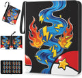 Skiennix Trading Card Binder - 900-Pocket 3-Ring Zipper Holder with 50 Removable Sleeves | Aqua Breath
