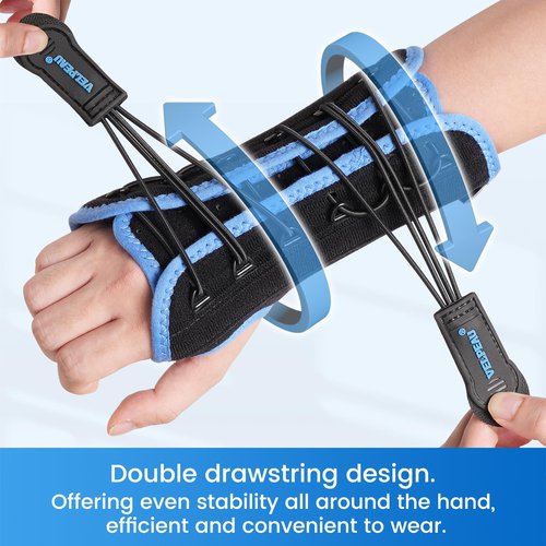 Velpeau Wrist Brace for Carpal Tunnel, Adjustable Elastic Tension Cords with Splints, Night Wrist Support for Arthritis, Tendonitis, Sprain, Injuries, Wrist Pain Relief Women and Men (Right Hand, M)