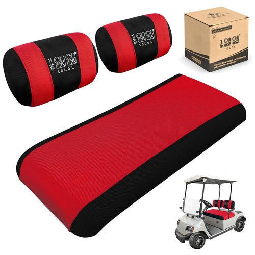 10L0L Golf Cart Seat Covers for Yamaha G2 G8 G9 G16 G19 G22 & Club Car DS Pre-2000 EZGO Marathon, Front Seat Cover, Washable Breathable Polyester Mesh Cloth, Warm in Winter & Cool in Summer