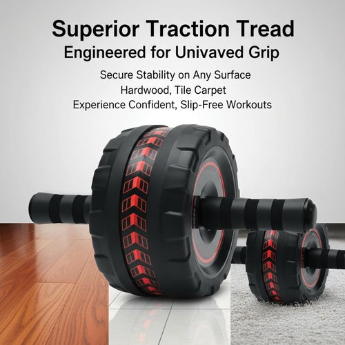 Ab Roller Wheel - Core Strength Training Equipment with Knee Pad for Home Gym | Abdominal Exercise for Men & Women