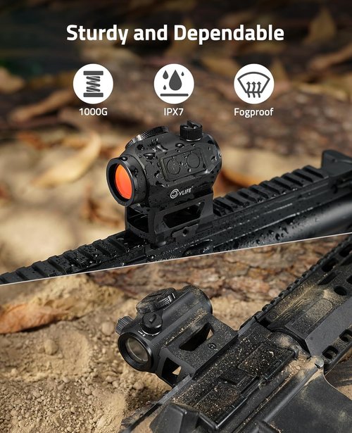 CVLIFE Red/Green Dot Sight - Motion Awake & Auto Off | 1x20mm 2MOA Waterproof Rifle Scope