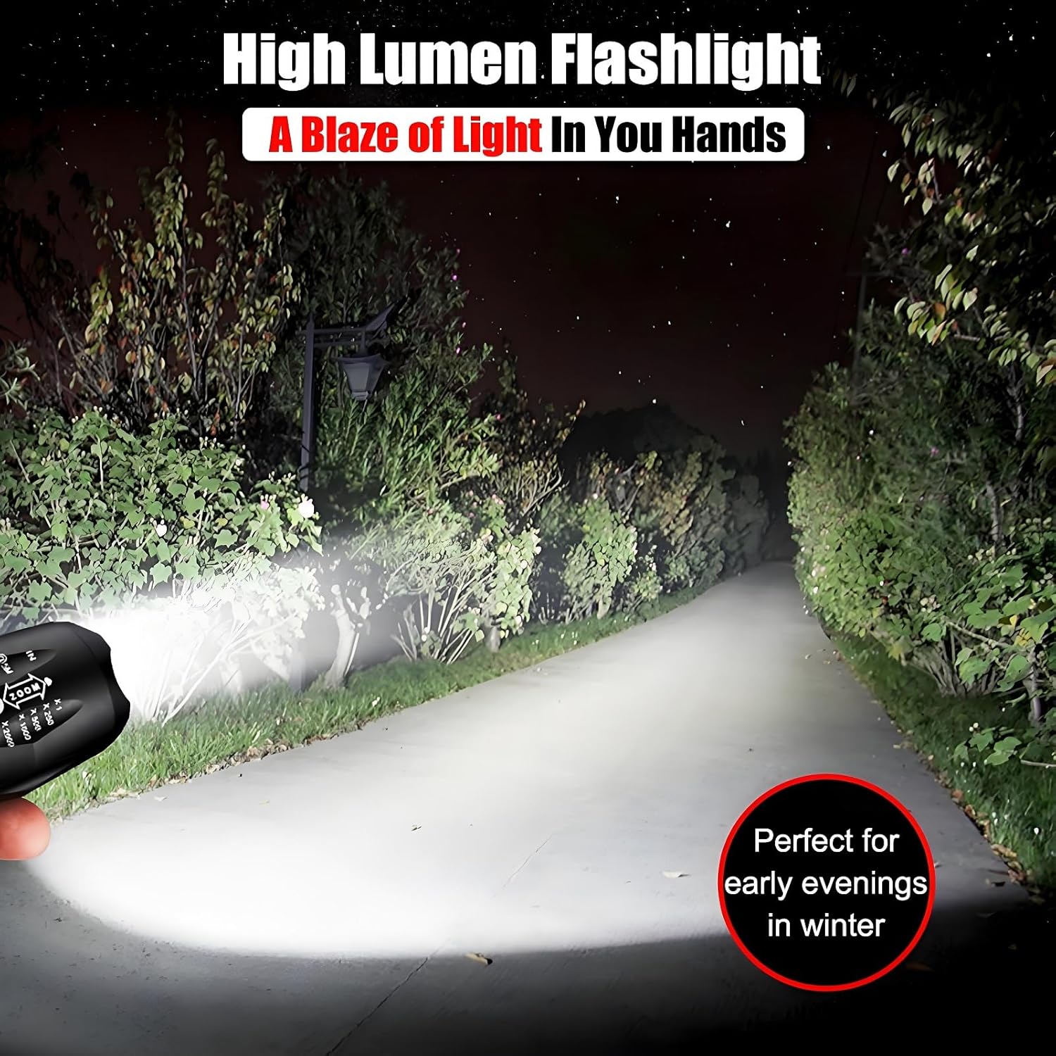 Skiennix LED Flashlights - 10 Pack High Lumens Tactical Flashlights with 5 Modes | Waterproof & Zoomable for Camping, Hiking, and Emergency Use