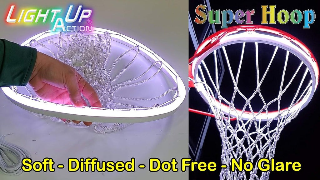 Super Hoop 2.1 Basketball Hoop Light - Interactive Shot & Rebound Sensing Neon LED System