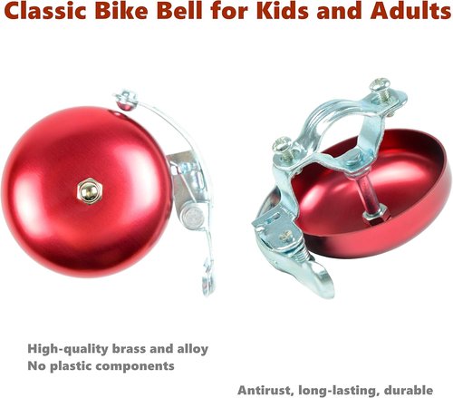 Classic Bell - Loud Crisp Clear Sound Bicycle Horn for Adults & Youth | Stylish Road & Mountain Bike Accessory