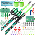 WIDDEN Kids Fishing Pole, Portable Telescopic Kids Fishing Poles for Boys and Girls, Fishing Rod and Reel Combo Kit with Tackle Box, and Fishing Net, Best Fishing Pole for Toddler Youth