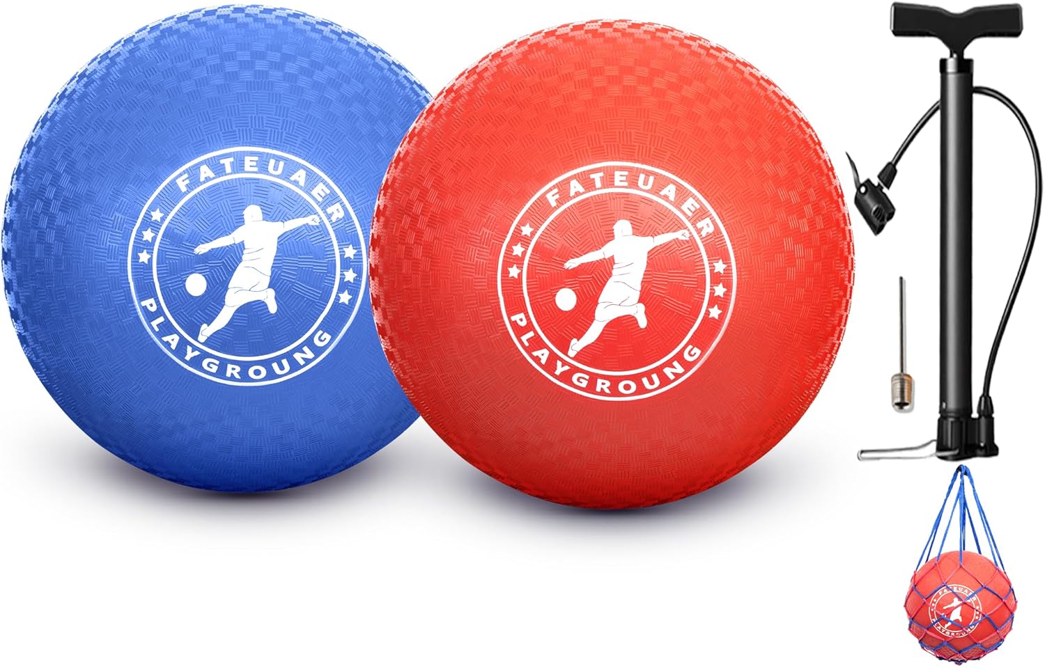 Skiennix 10-Inch Kickball Set - Durable Playground Balls with Carrying Bag for Kids & Adults