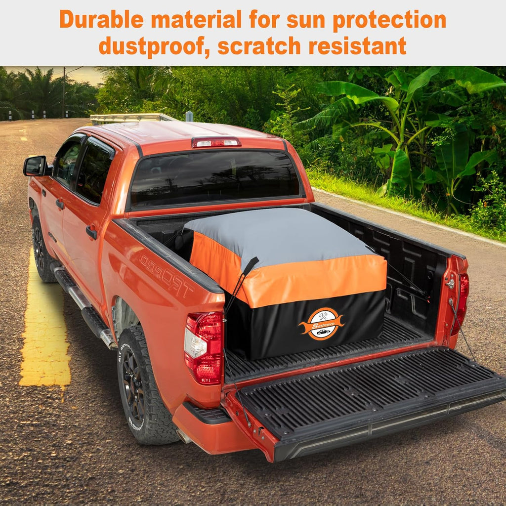 Sailnovo Waterproof Truck Bed Cargo Bag - 26 Cubic Ft Heavy Duty PVC with 6 Stretch Cords | Fits Any Truck Size