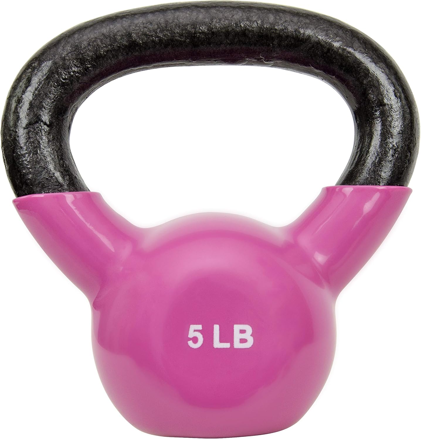 Sunny Health & Fitness Vinyl Coated Kettlebell - Ideal for Strength Training & Swinging | Available in 5-25 Pounds