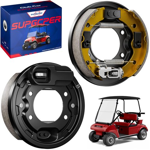 SUPGCPER Club Car Brake Assembly, Golf Cart Rear Brake Cluster Fit Club Car DS & Precedent 1995-UP, Tempo 2018-UP, Driver and Passenger Side, Club Car Brake Kit OEM Replace# 101823301, 103380202