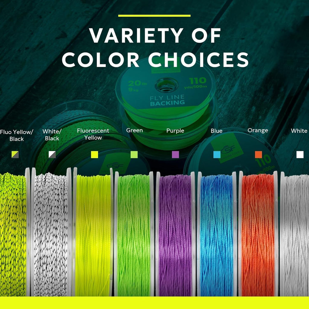 SF Fly Fishing Braided Backing Line - Durable Trout Line for Enhanced Performance