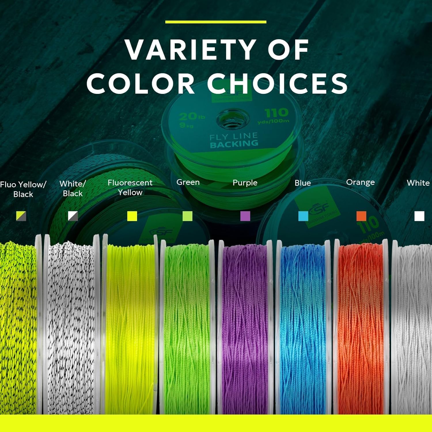 SF Fly Fishing Braided Backing Line - Durable Trout Line for Enhanced Performance