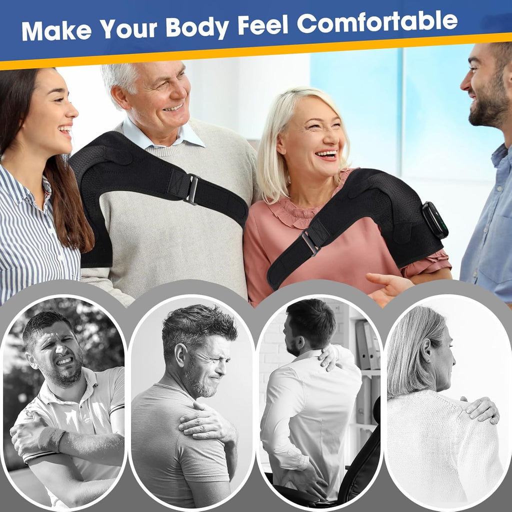 Skiennix Cordless Shoulder Heating Pad - Deep Tissue Massage & Pain Relief | FSA & HSA Eligible