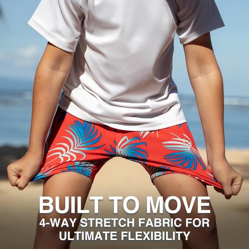 Kanu Surf Quest Boys Swim Trunks - Quick Dry Compression Liner Swimwear | Comfortable Fit