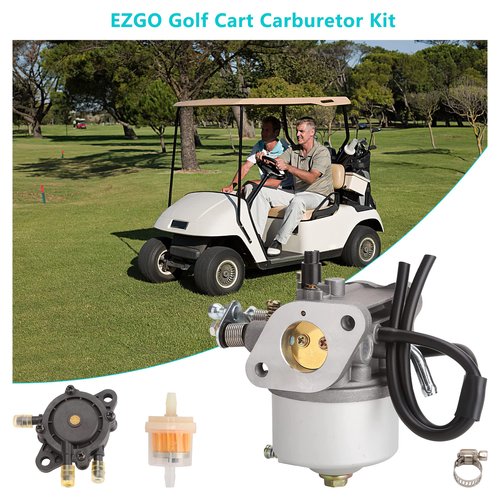 10L0L Golf Cart Carburetor Fuel Pump Kit for 1991+ EZGO TXT Marathon Medalist Freedom ST 4-Cycle Models with 295cc Engines OEM# 26645-G01 26645-G03 72840-G01 26726-G01 26727-G01 72558-G02 603901 17553
