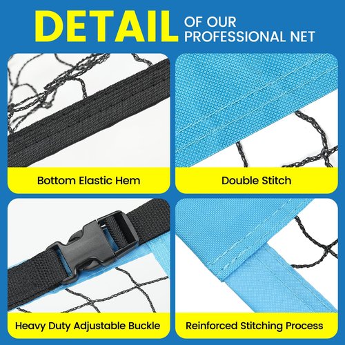 Olybeaka Pickleball Replacement Net 22ft x 3ft for Indoor or Outdoor Fits for Most Free-Standing Pickle Ball Frame, Pickleball Net Only