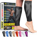 BLITZU Calf Compression Sleeve for Women and Men, Shin Splint Sleeves for Varicose Veins, Nursing, Pregnancy, Running, Footless Compression Socks Support for Calf Muscle Pain Relief Black XXL