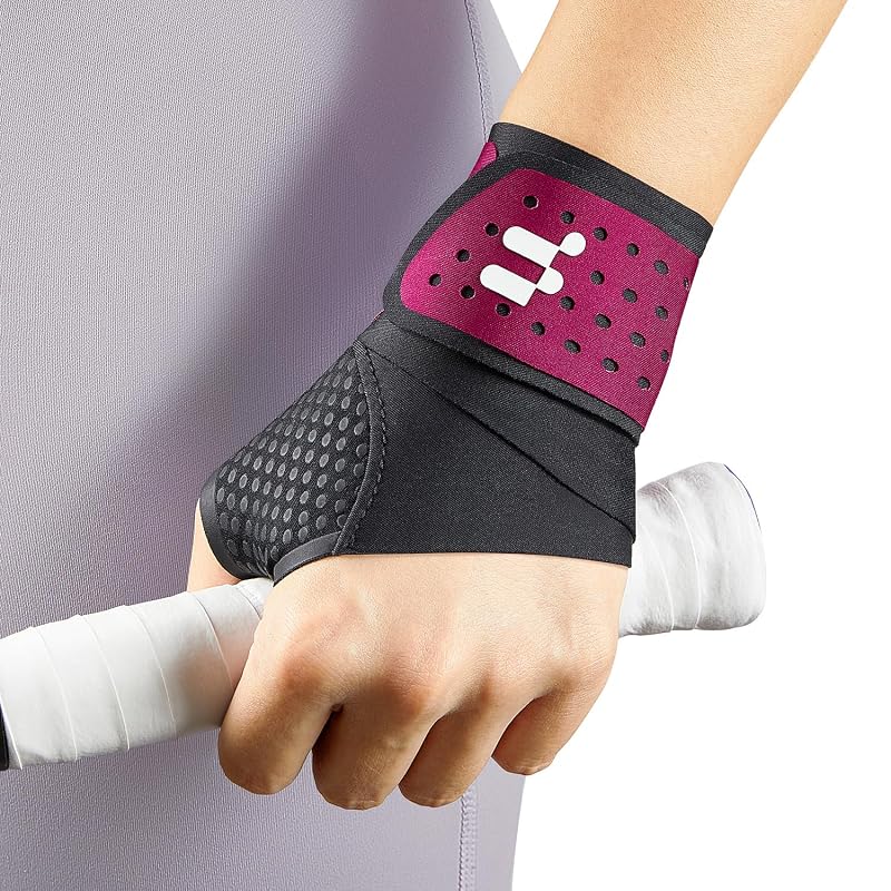 Ultra Thin Carpal Tunnel Wrist Brace with Soft Thumb Design Rose S/M — Adjustable Compression for Night & Day
