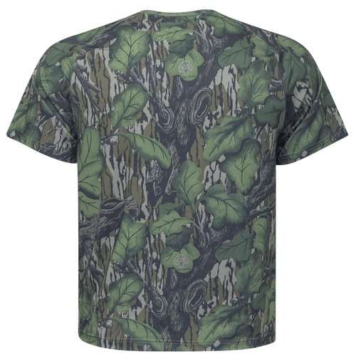 Mossy Oak Camo Men's Lightweight Short Sleeve Hunting Shirt for Men with Stretch, 3X-Large, Full Foliage