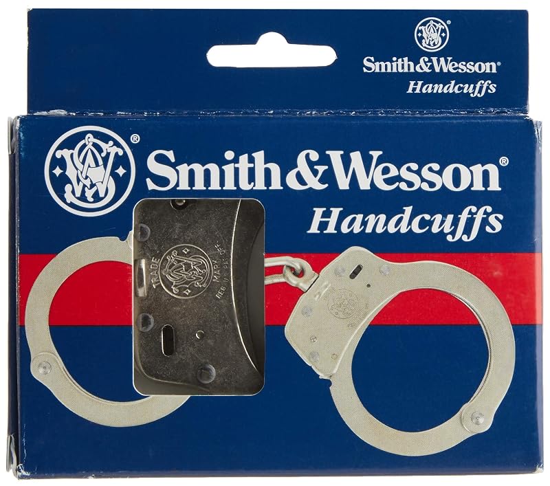 Hinged Handcuffs, Nickel Finish – Double Lock, Two Keys, Carbon Steel