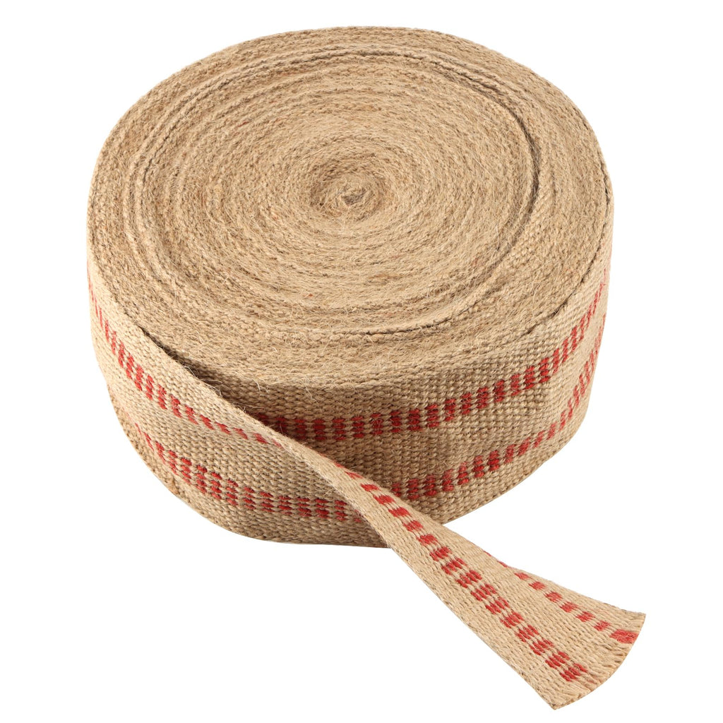 ZOENHOU 22 Yards 3.5 Inch Upholstery Jute Webbing, Wide Craft Jute Webbing Tape, Natural Chair Webbings for Outdoor Furniture, DIY Projects, Rustic Decorations
