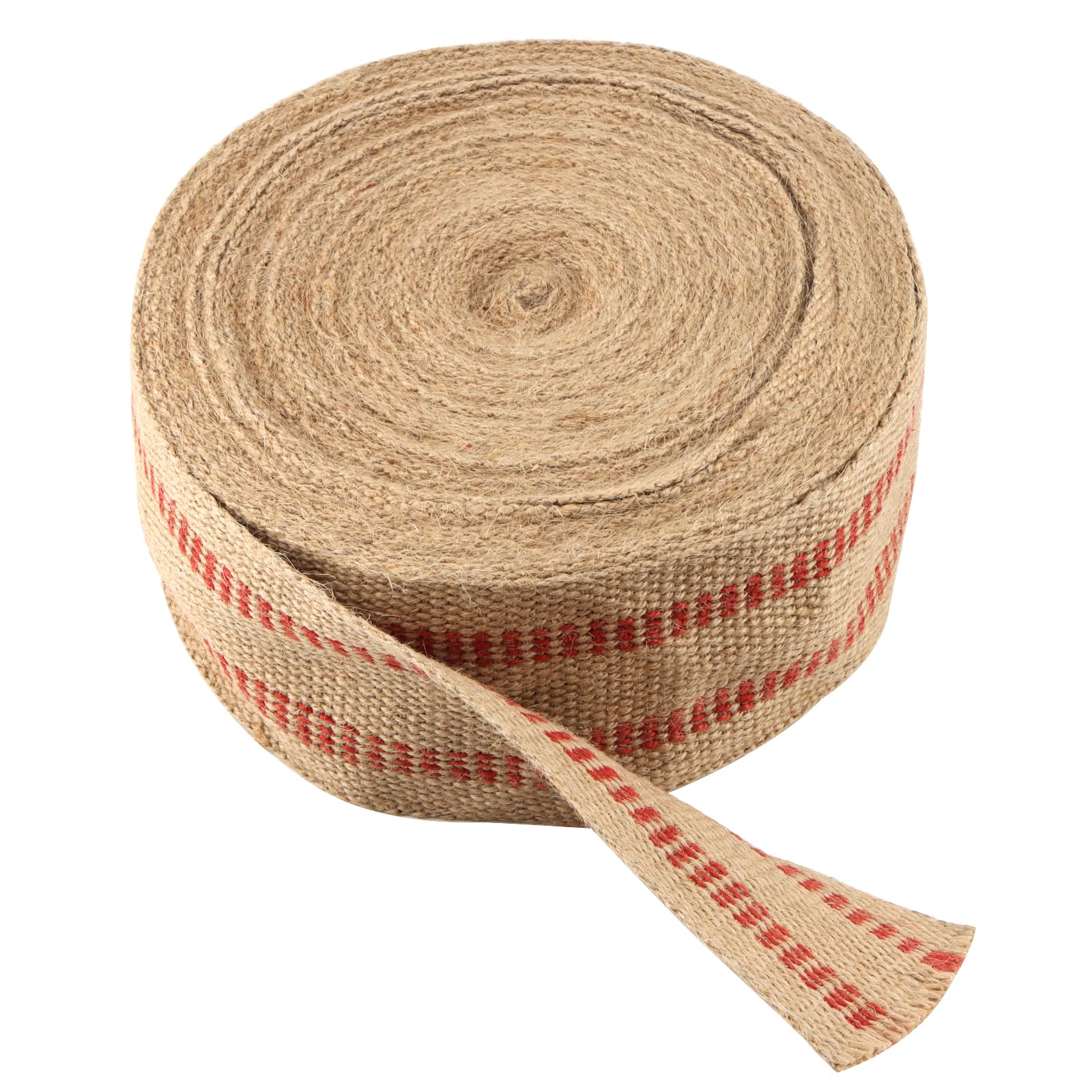 ZOENHOU 22 Yards 3.5 Inch Upholstery Jute Webbing, Wide Craft Jute Webbing Tape, Natural Chair Webbings for Outdoor Furniture, DIY Projects, Rustic Decorations