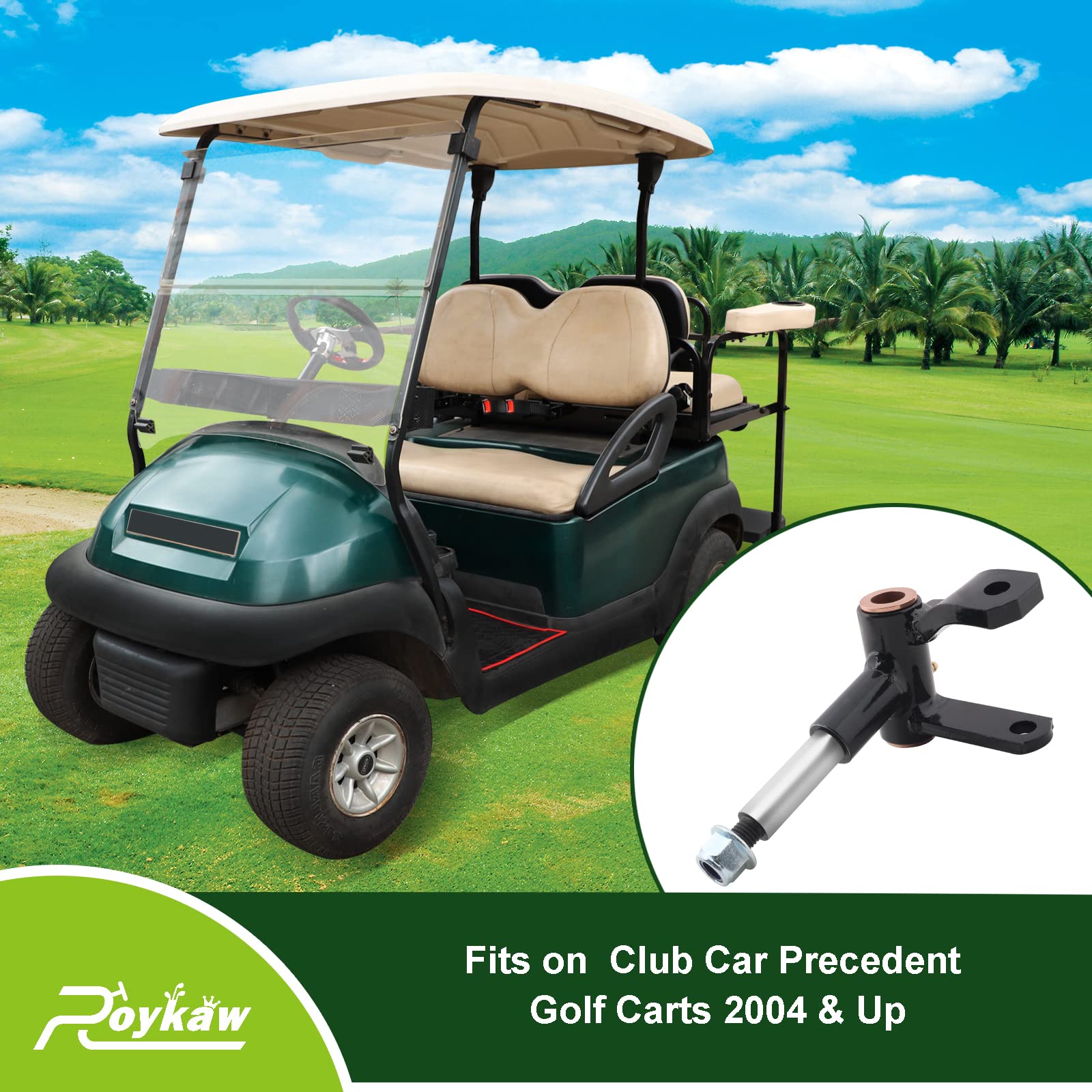 Roykaw Golf Cart Spindle Assembly for Club Car Precedent 2004-up Gas and Electric Models, Passenger Side, Replaces OEM # 1022878-01, 1036387-02