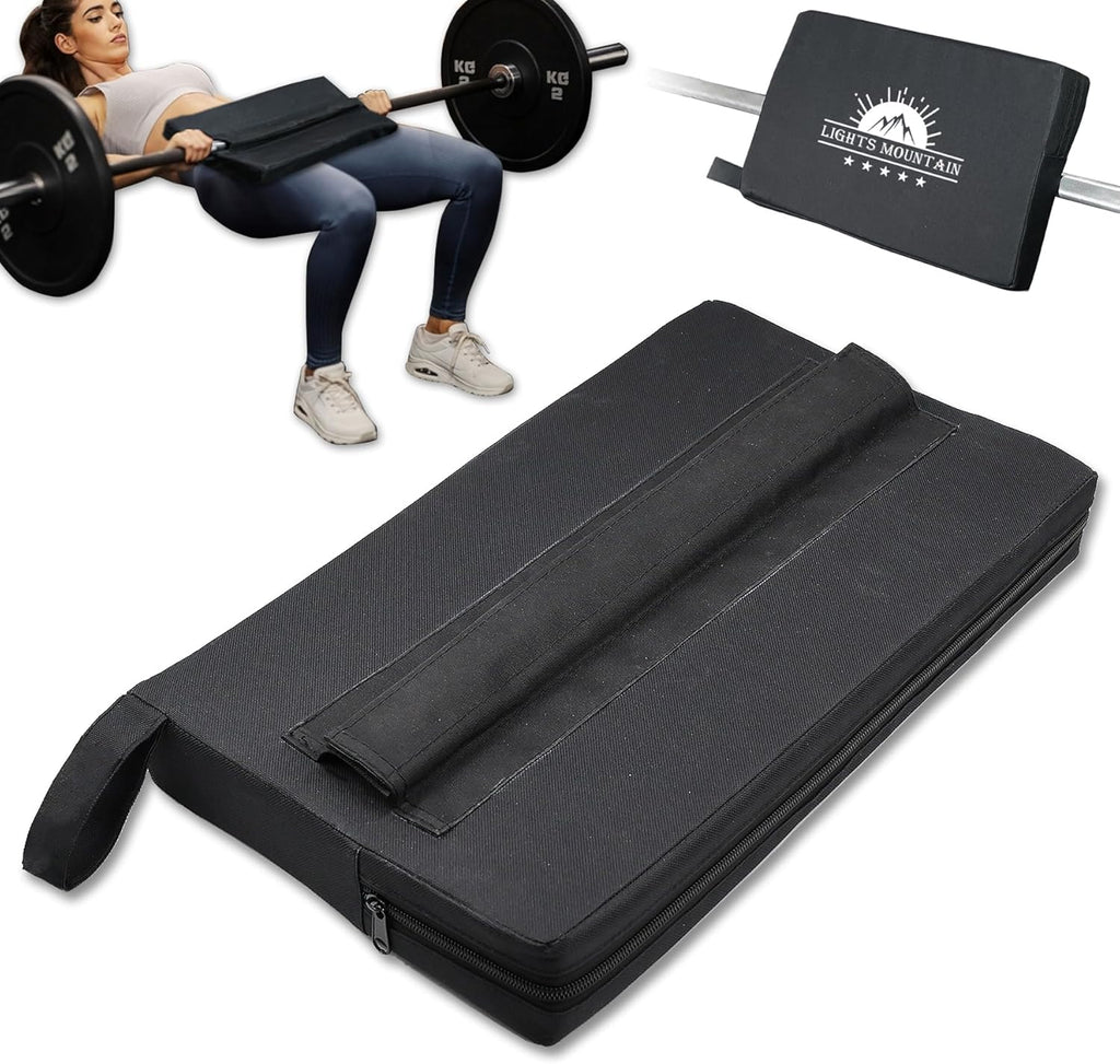 Skiennix Square Hip Thrust Pad - Extra Thick Firm Barbell Pad for Glute Bridges | Non-Slip Heavy Duty Support for Home Gym