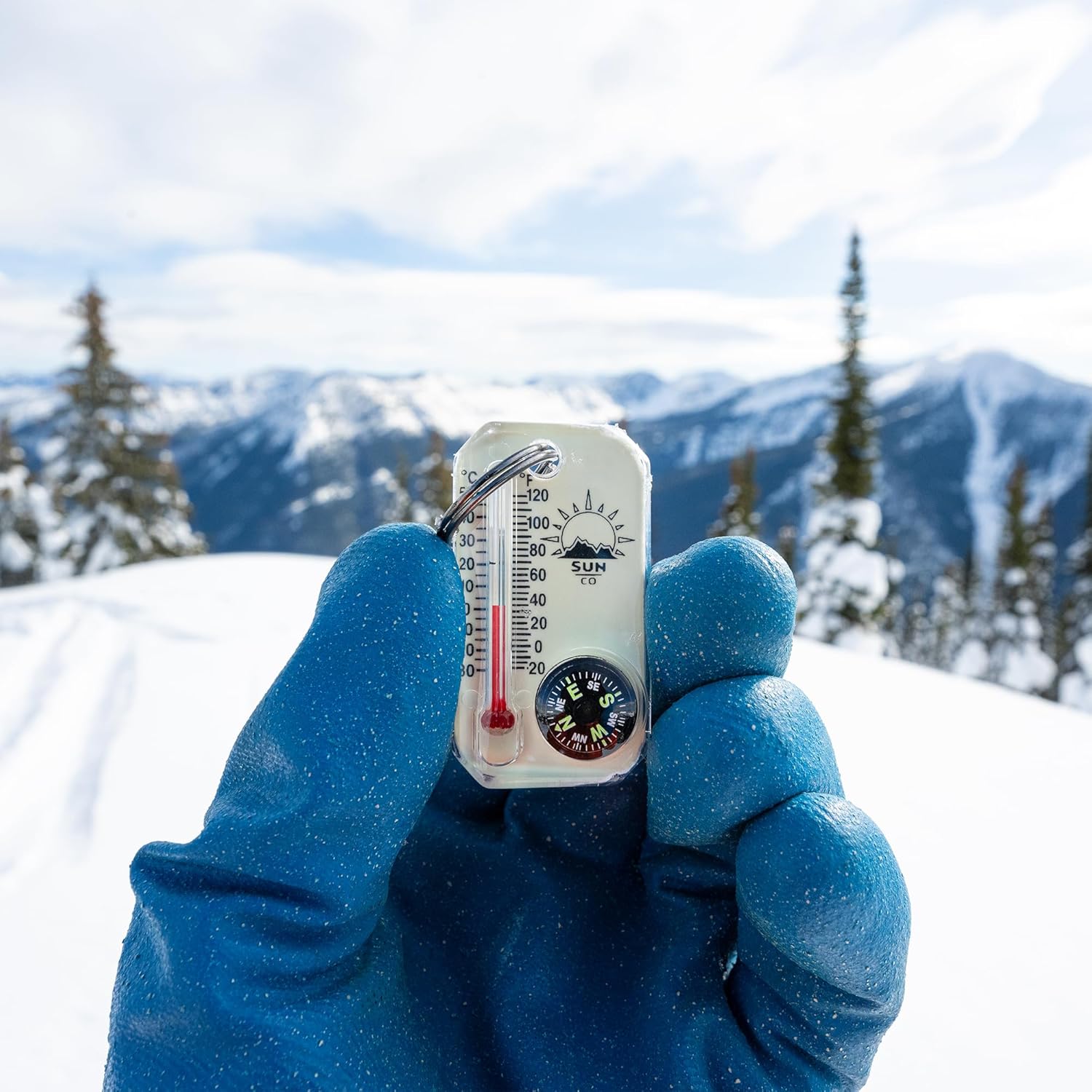 Sun Company LumaGage | Multi-Functional Glow-in-the-Dark Compass & Thermometer | Perfect for Camping and Hiking