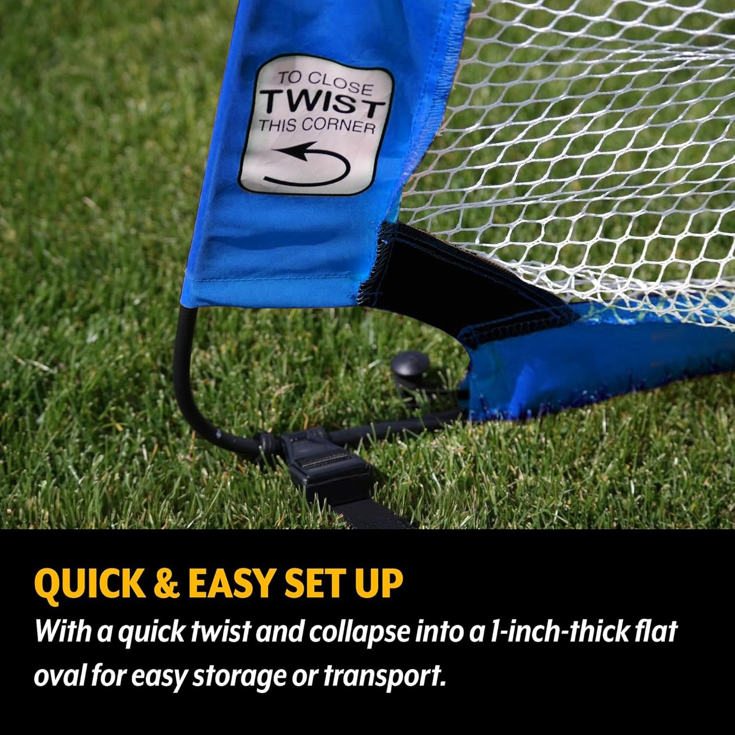 PUGG Pop Up Soccer Goals - Portable Training Equipment with Knitted Poly Net | Includes 2 Goals & Carry Bag