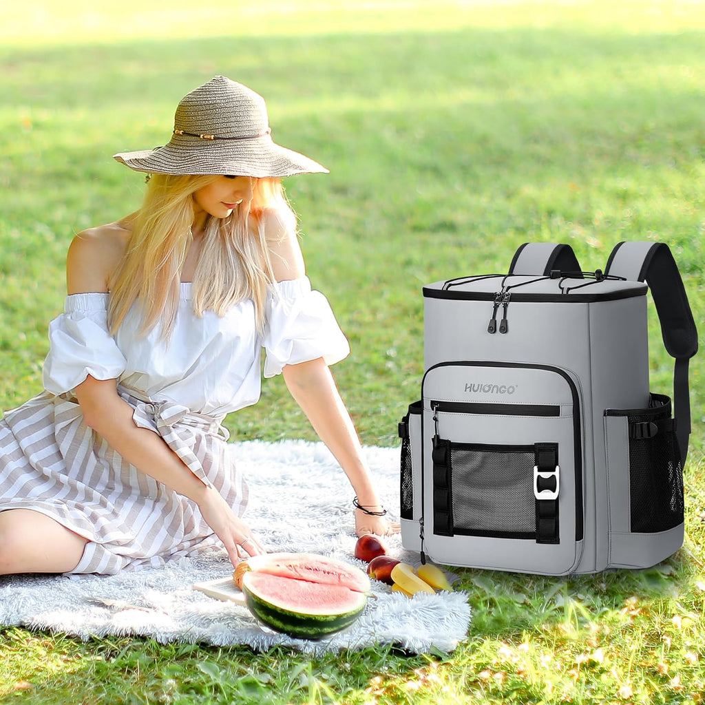 Skiennix Waterproof Insulated Cooler Backpack - Large 52 Cans Capacity, Leak-Proof Design, Soft & Versatile