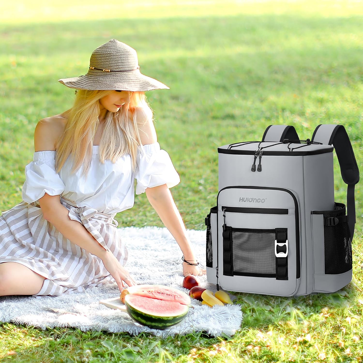 Skiennix Waterproof Insulated Cooler Backpack - Large 52 Cans Capacity, Leak-Proof Design, Soft & Versatile