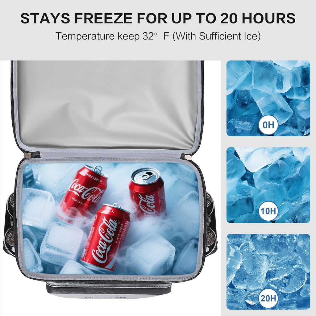 Skiennix Waterproof Insulated Cooler Backpack - Large 52 Cans Capacity, Leak-Proof Design, Soft & Versatile