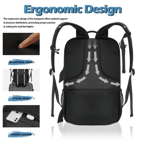 GoHimal Skateboard Backpack, Skateboard Bag Sports Backpack, Laptop Bag Multi-Sport Design for Men & Women