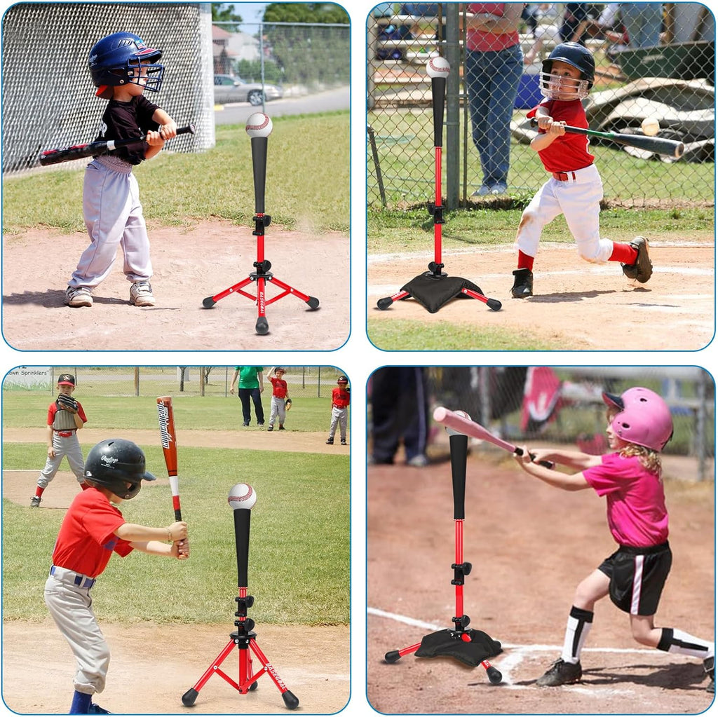 Skiennix Baseball Tee for Kids - Adjustable Height Batting & Softball Tee | Perfect for Teeball & Youth Hitting