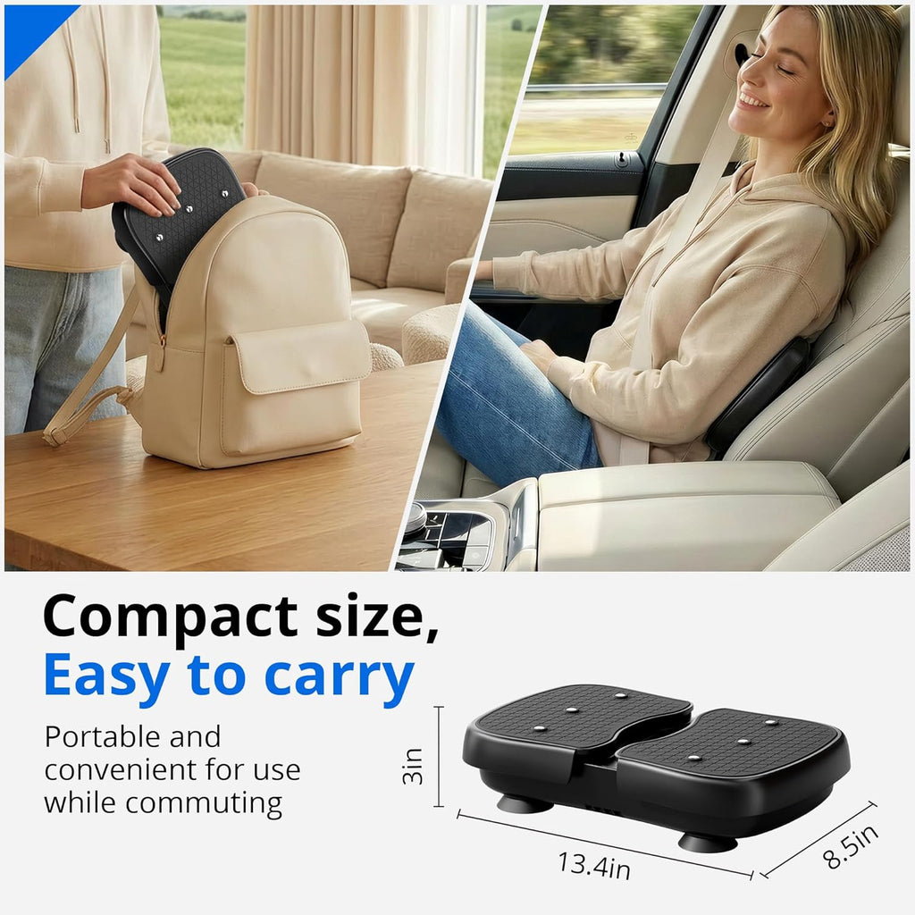 Skiennix Mini Vibration Plate Machine - Portable Quiet Percussion Massager for Legs & Waist