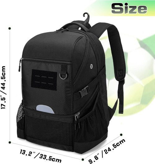 DSLEAF Soccer Backpack - Versatile Basketball Bag with Ball & Shoe Compartment | Ideal for Training