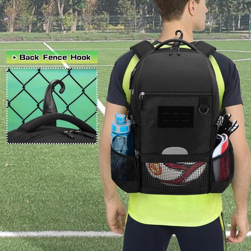 DSLEAF Soccer Backpack - Versatile Basketball Bag with Ball & Shoe Compartment | Ideal for Training
