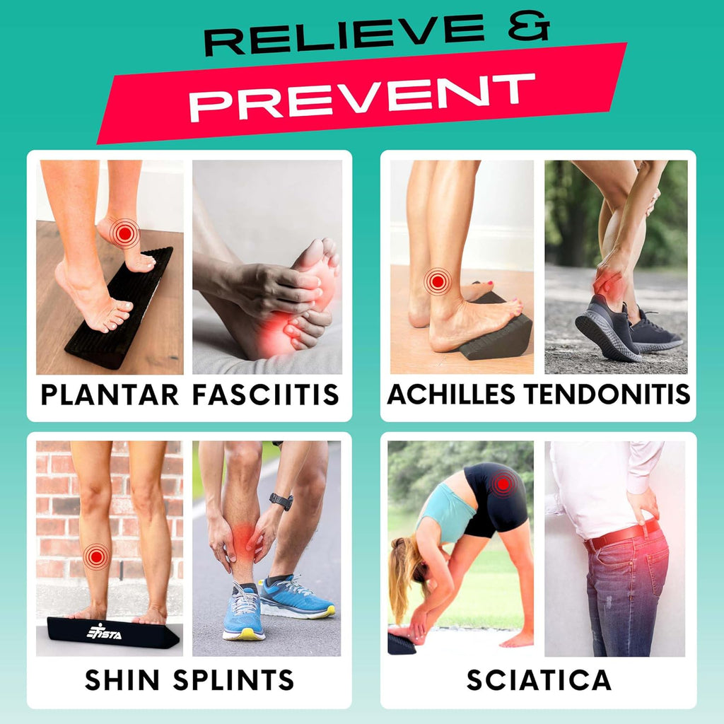 Skiennix Slant Board for Calf Stretching - Balance Board for Plantar Fasciitis & Achilles Tendonitis Relief