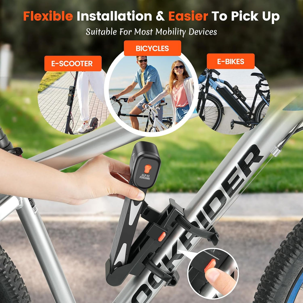 Sportneer Bike Lock - High-Security Folding Bicycle Lock with 3 Keys & Mount Bracket | 95cm/3.12ft, 2.86lbs