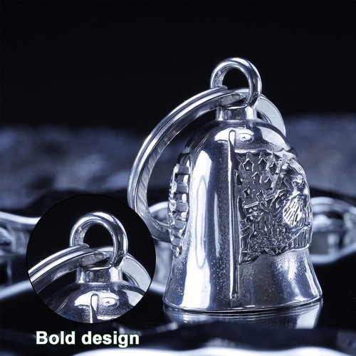 Motorcycle for Bells - Motorcycle Angel Bell for Men Women,Bell Biker Accessory,Guard Riding Safety (Black) (White)