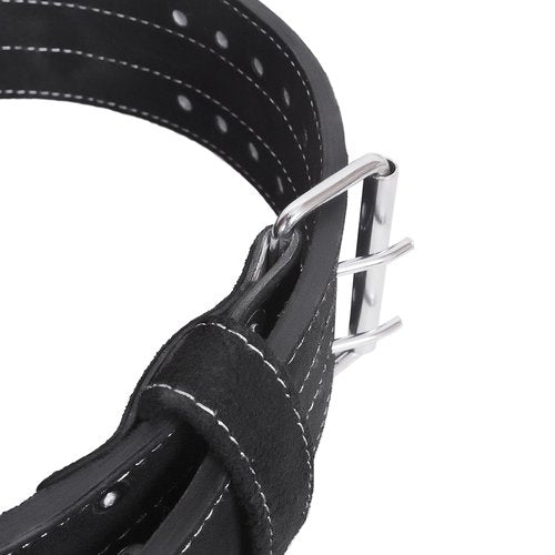 HHR Power Lifting Belt Suede Leather Double Prong Power Belt - 4 Inches Wide, 10 MM Thick - Weightlifting Belt Maximum Support & Protection- Optimal for Powerlifting 1 Year Warranty!!!!