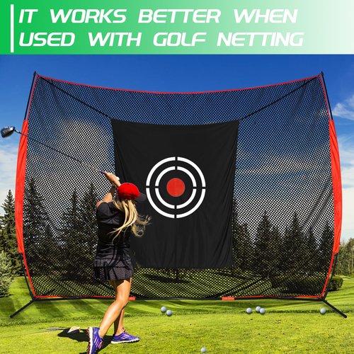 KAIDIDA Golf Target Cloth Hitting- 6 X 5 FT White Fast Setup Sturdy Practice Trainers Basement Yard for Golfers Adults Players Teens Gifts