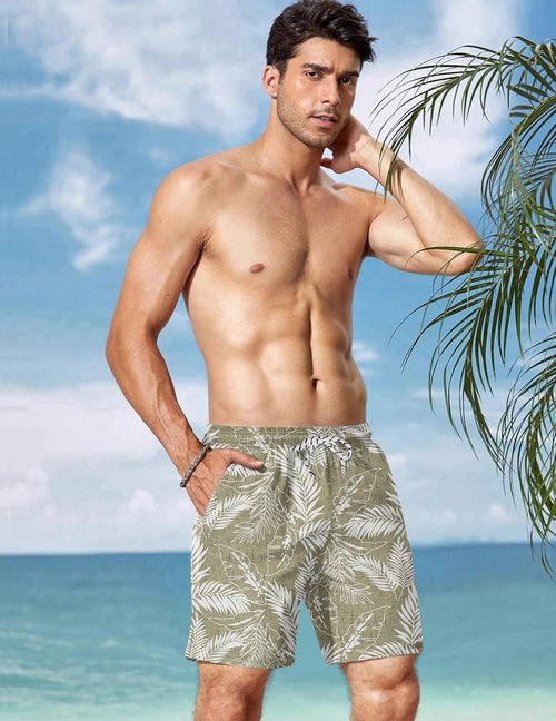 COOFANDY Men's Swim Trunks - 2-in-1 Quick Dry Bathing Suit with Compression Liner | Comfortable Fit