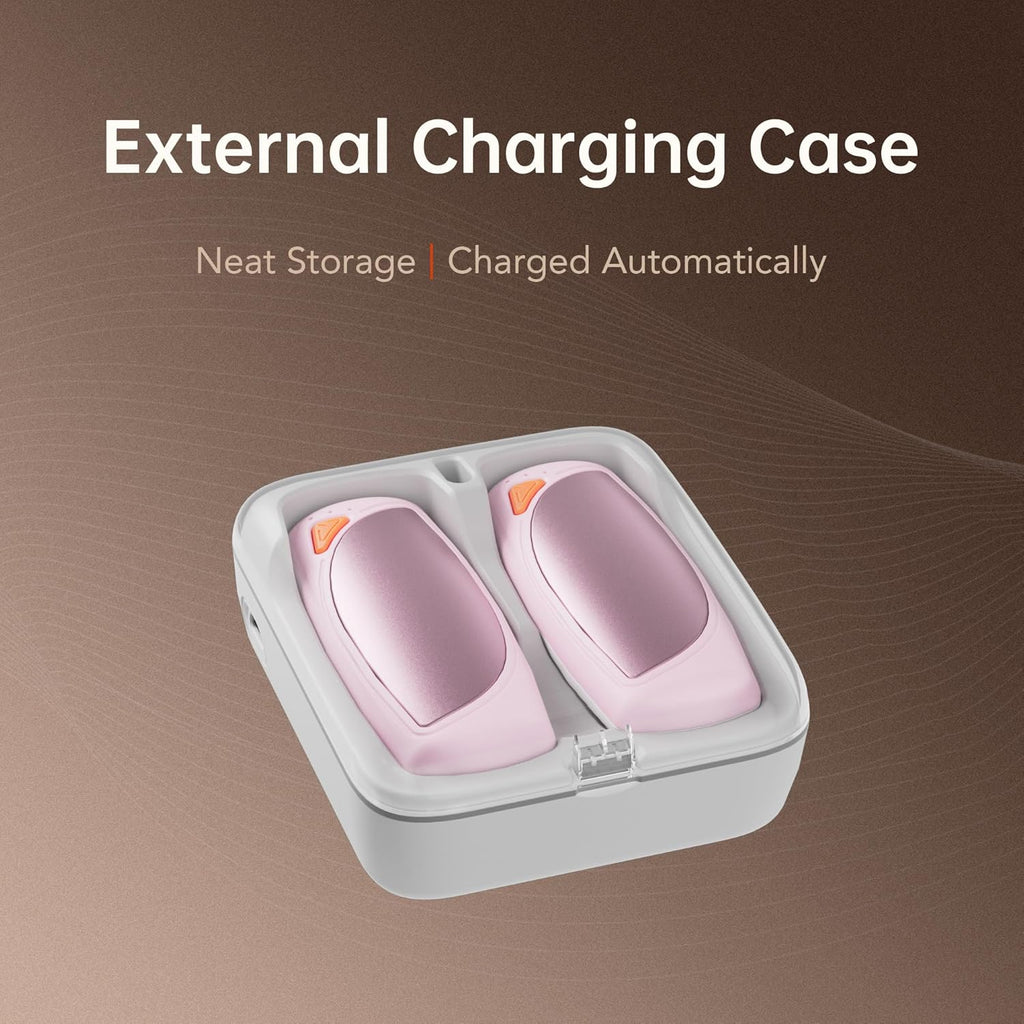 Skiennix Rechargeable Hand Warmers - Double-Sided Heating with AI Charging Case | 14000mAh Battery, Perfect for Camping & Gifts