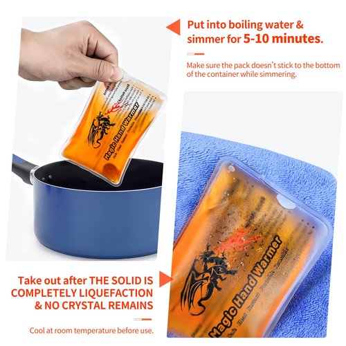 8 Pack Magic Hand Warmers, Reusable Snap Heat Packs, Reusable Pocket Hand Warmers, Portable handwarmers Used for Outdoor, Indoor, Working, Studying, Camping, Warm Gifts for Adults or Kids(01)