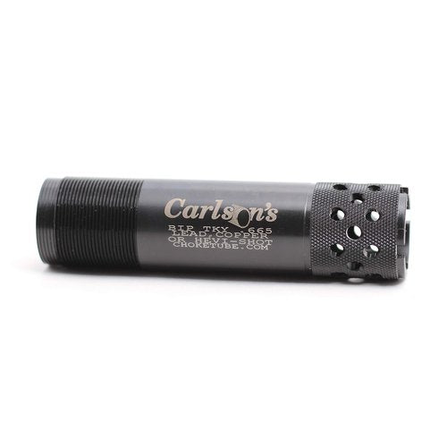 Carlson's 12 Gauge Ported Turkey Choke Tube for Browning Invector Plus, Super Full Constriction, Blued Steel, Extended Ported Design, Recoil Reducing, USA Made