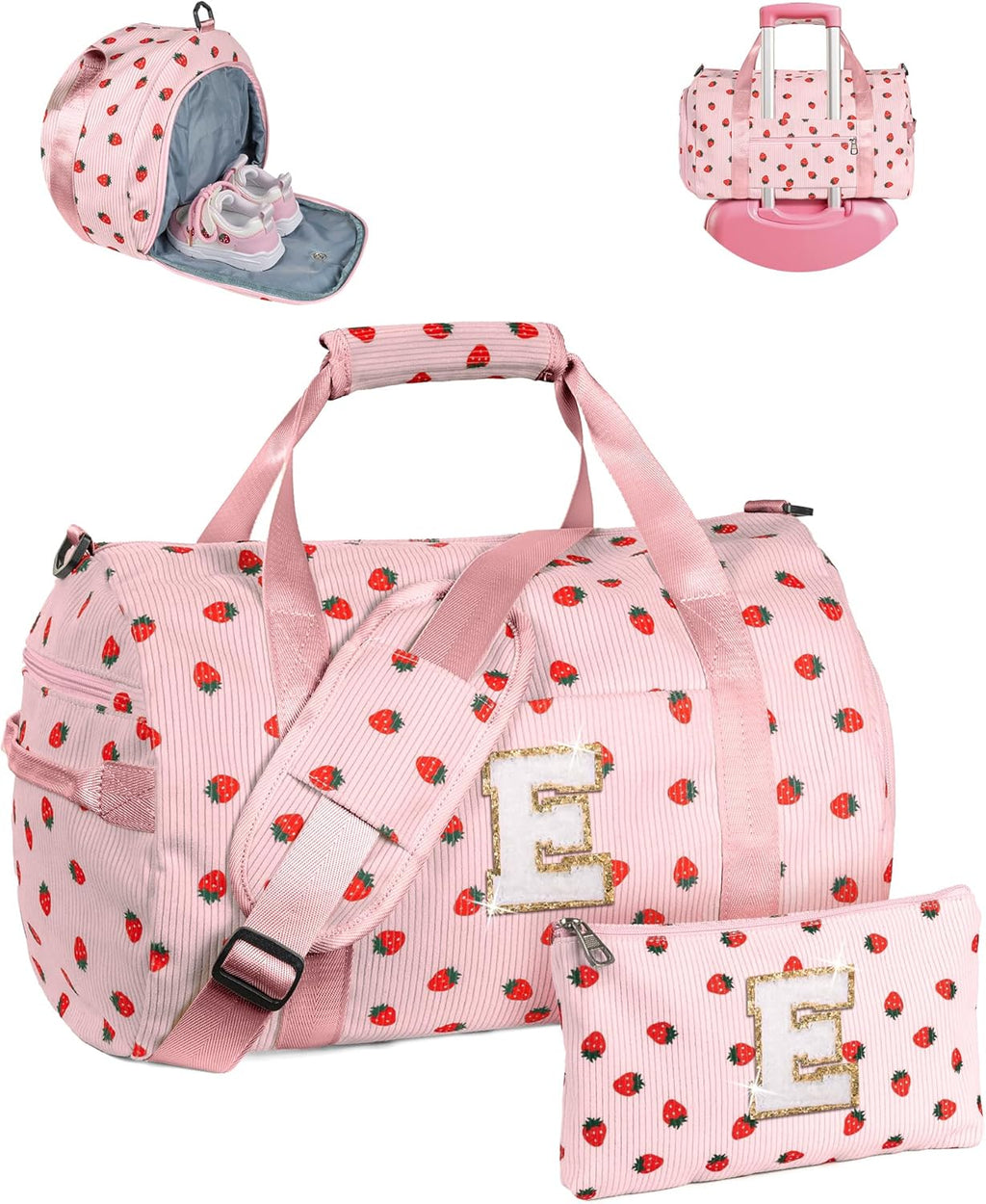 Skiennix Dance Bag - Personalized Girls Gym Duffel with Shoe Compartment & Makeup Pouch | Perfect Gift for 8-Year-Olds