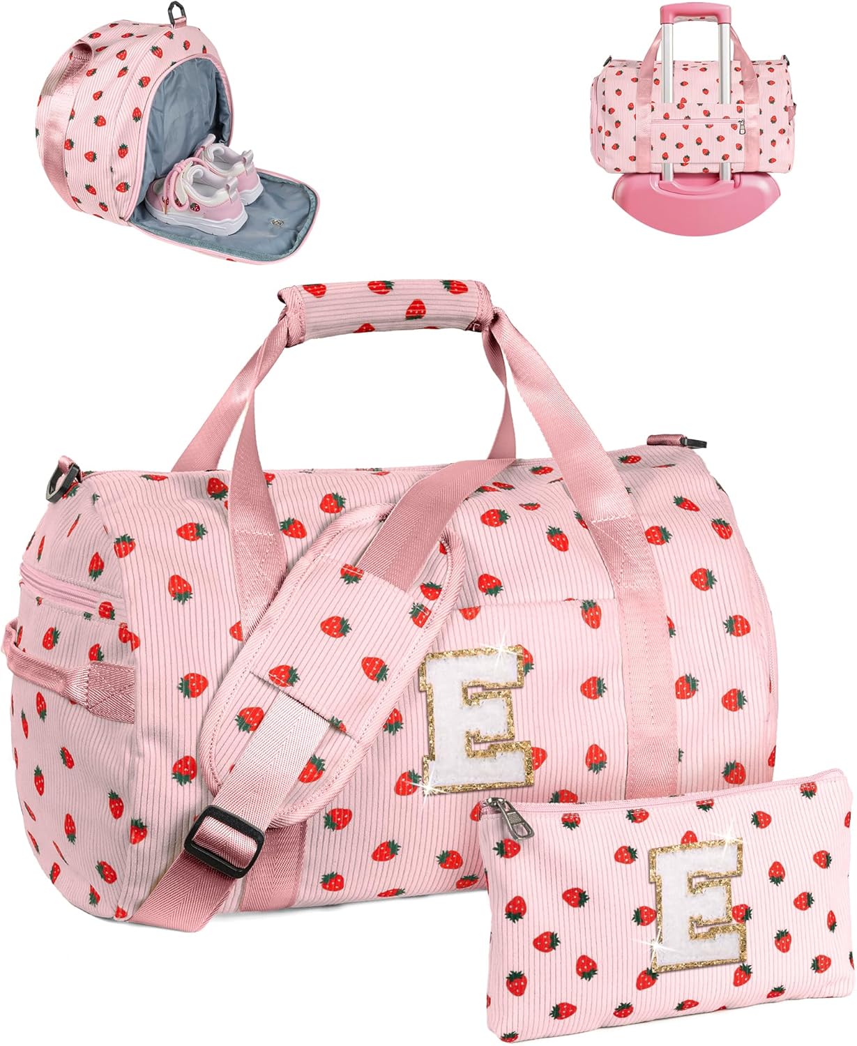 Skiennix Dance Bag - Personalized Girls Gym Duffel with Shoe Compartment & Makeup Pouch | Perfect Gift for 8-Year-Olds
