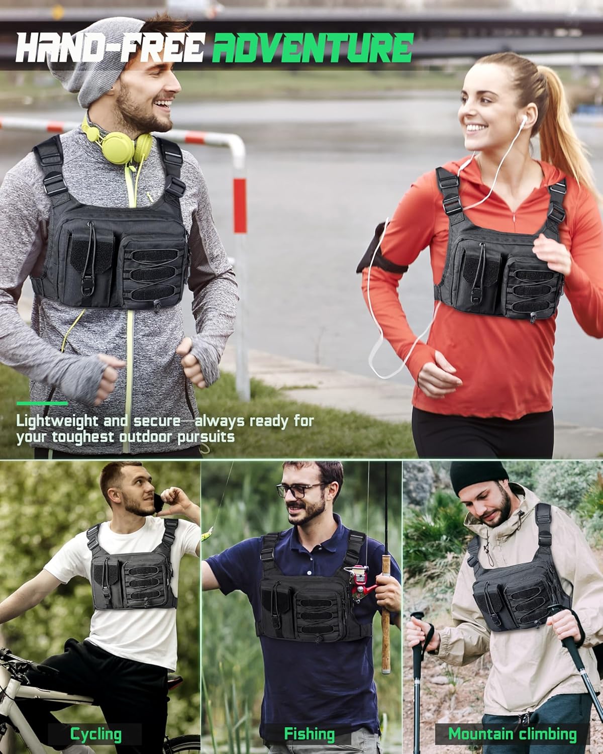 RXW Chest Bag - Tactical Hiking Chest Pack for Men & Women | Lightweight, Versatile Design for Outdoor Adventures